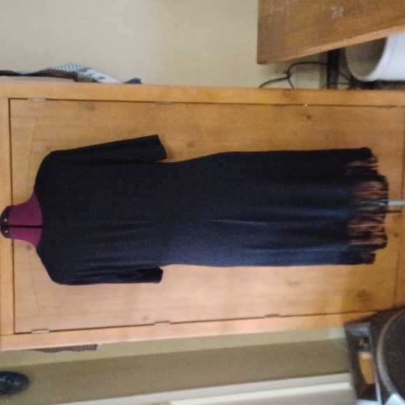 KAREN KANE BLACK MIDI DRESS. MADE IN THE USA - Picture 4 of 6
